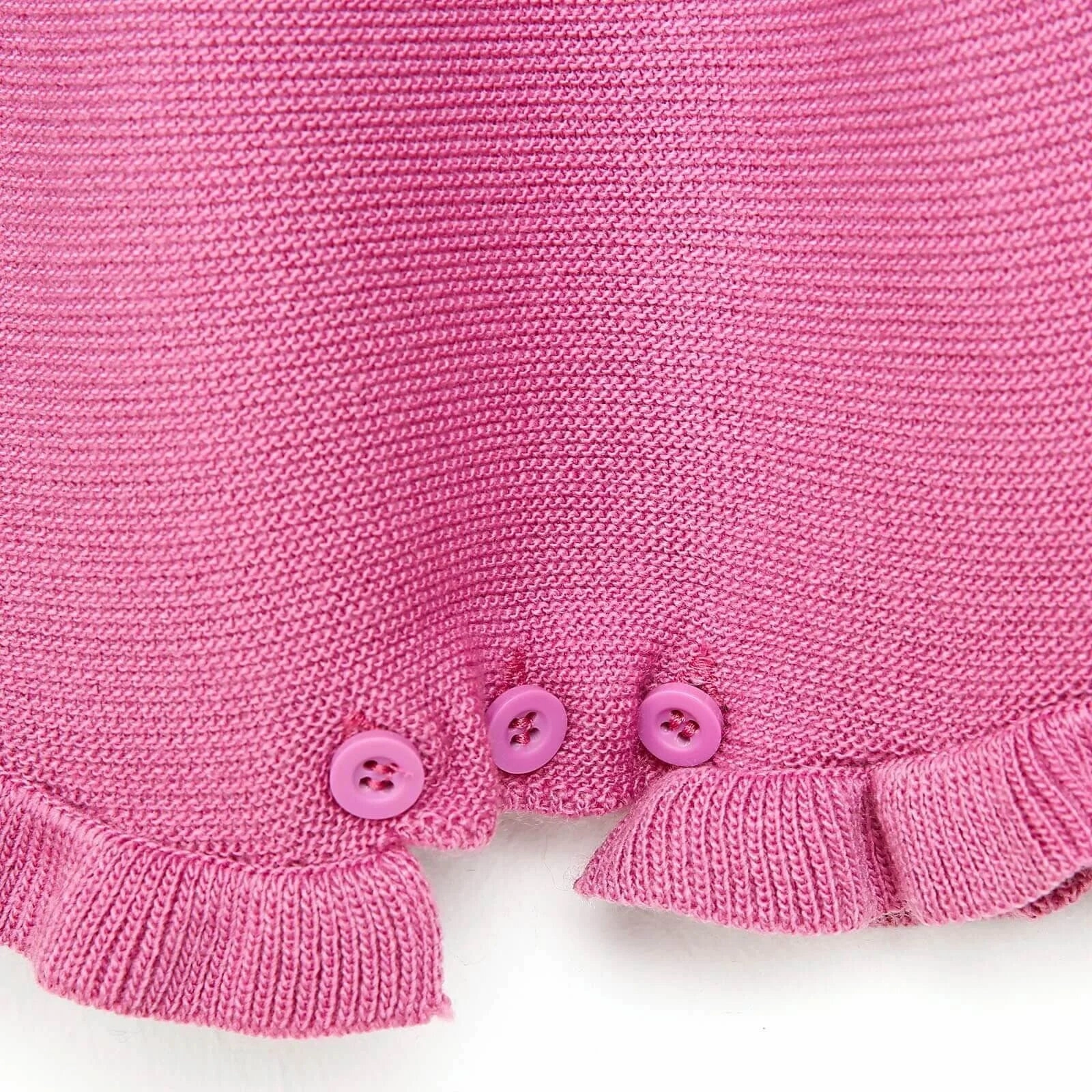 HelloBaby Newborn Frilled Knit Short Overall - Lilac