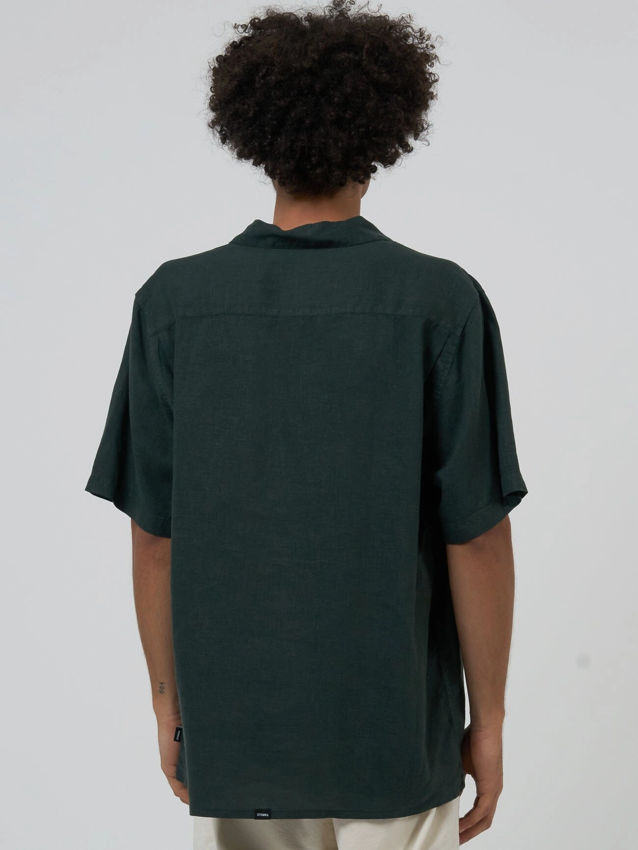 Hemp Minimal Thrills Bowling Shirt - Deep Emerald