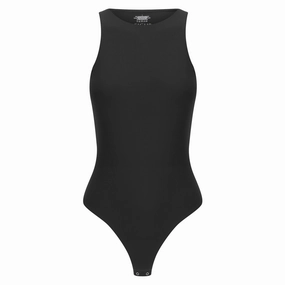 High Neck Tank Bodysuit - Black