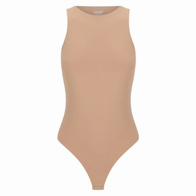 High Neck Tank Bodysuit - Nude