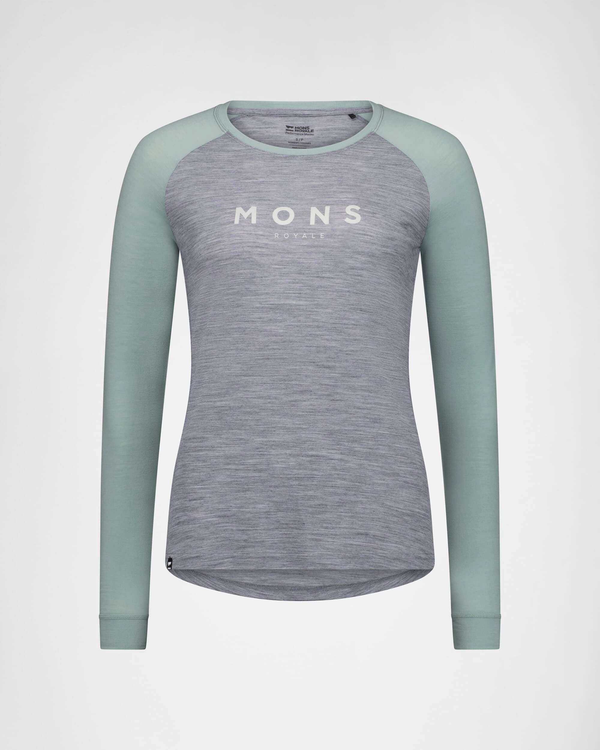 Icon Merino Raglan Long Sleeve - Grey Heather / Dew