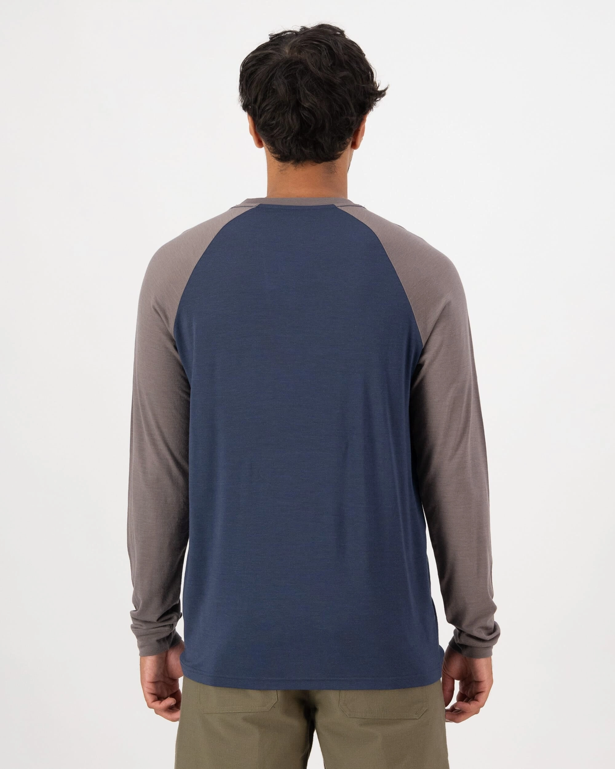 Icon Merino Raglan Long Sleeve - Midnight / Iron