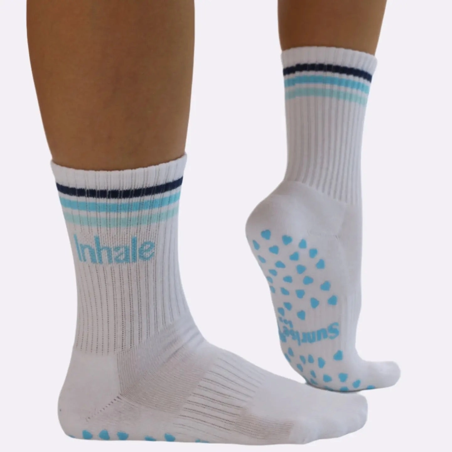 Inhale & Exhale - Crew Grip Sock (Barre / Pilates)