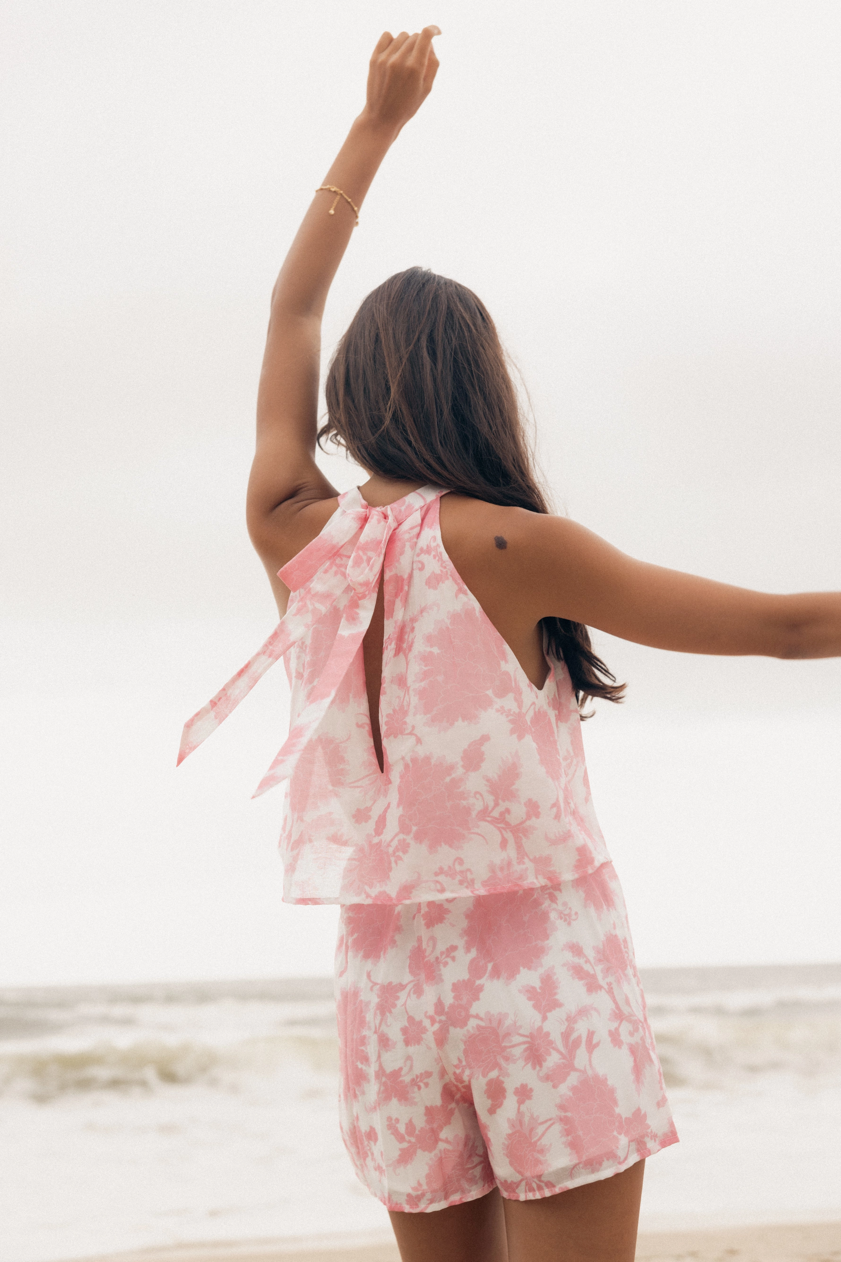 Isabelle Playsuit - Pink Floral