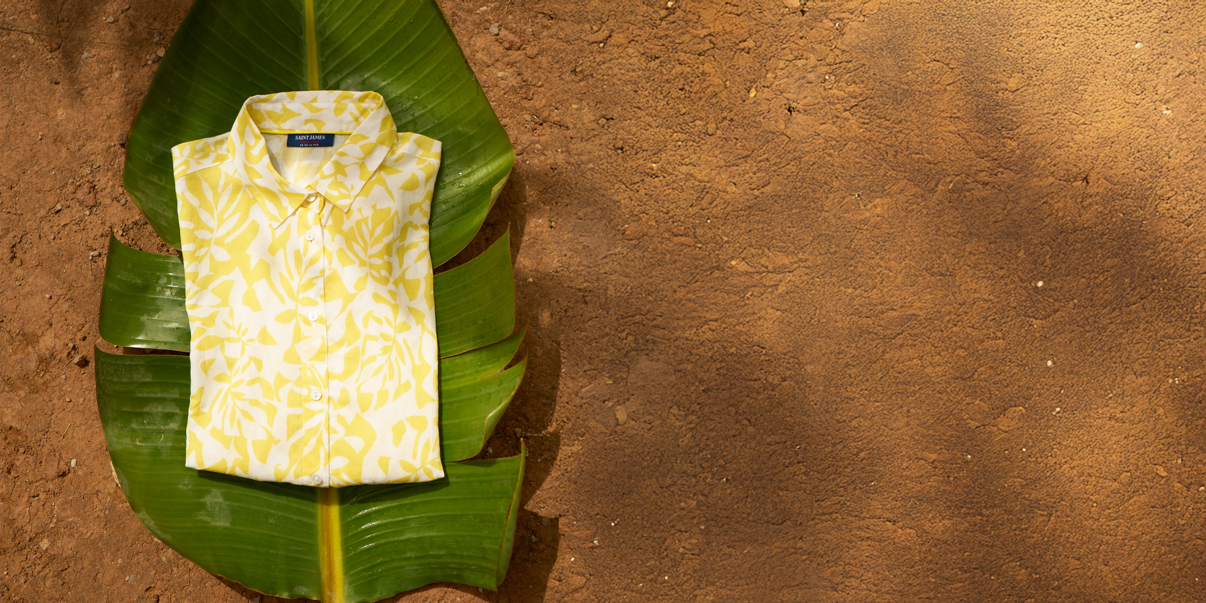 JEANNE - Shirt with Floral Motifs for Women | Light Cotton  (WHITE / YELLOW)