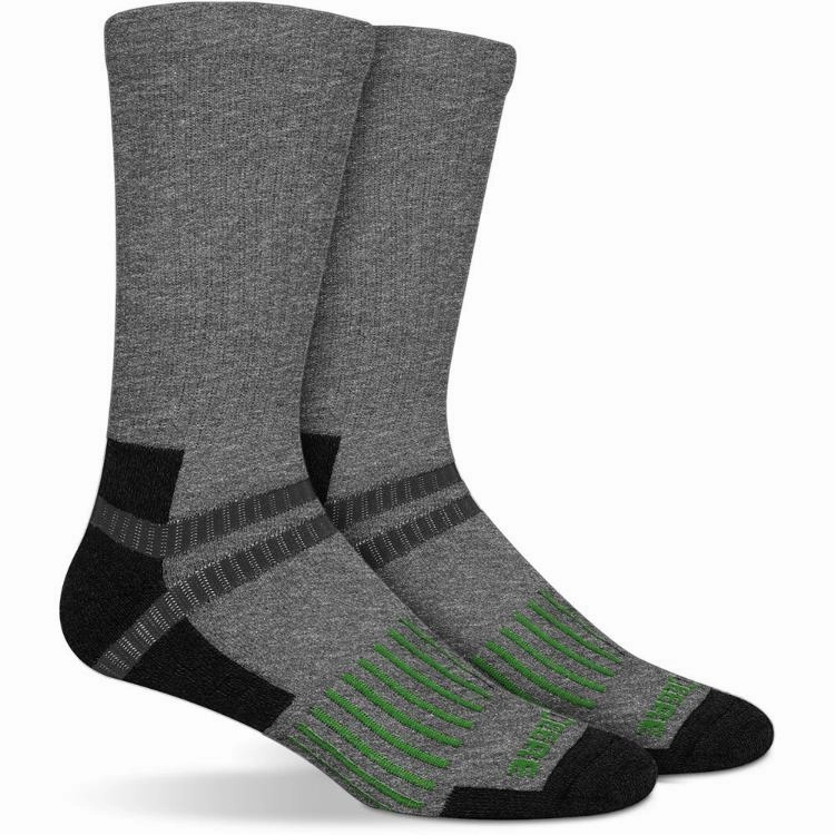 John Deere 5 Pack Crew Work Socks - Black, Grey & White (Assorted)