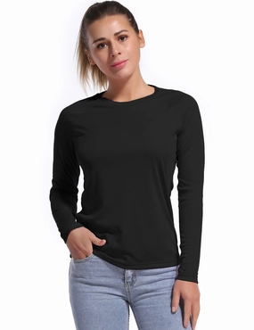 Long Sleeve Athletic Shirts black_Pilates