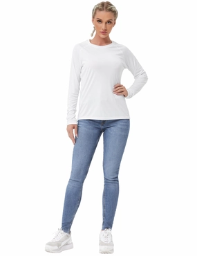 Long Sleeve Athletic Shirts white_Biking