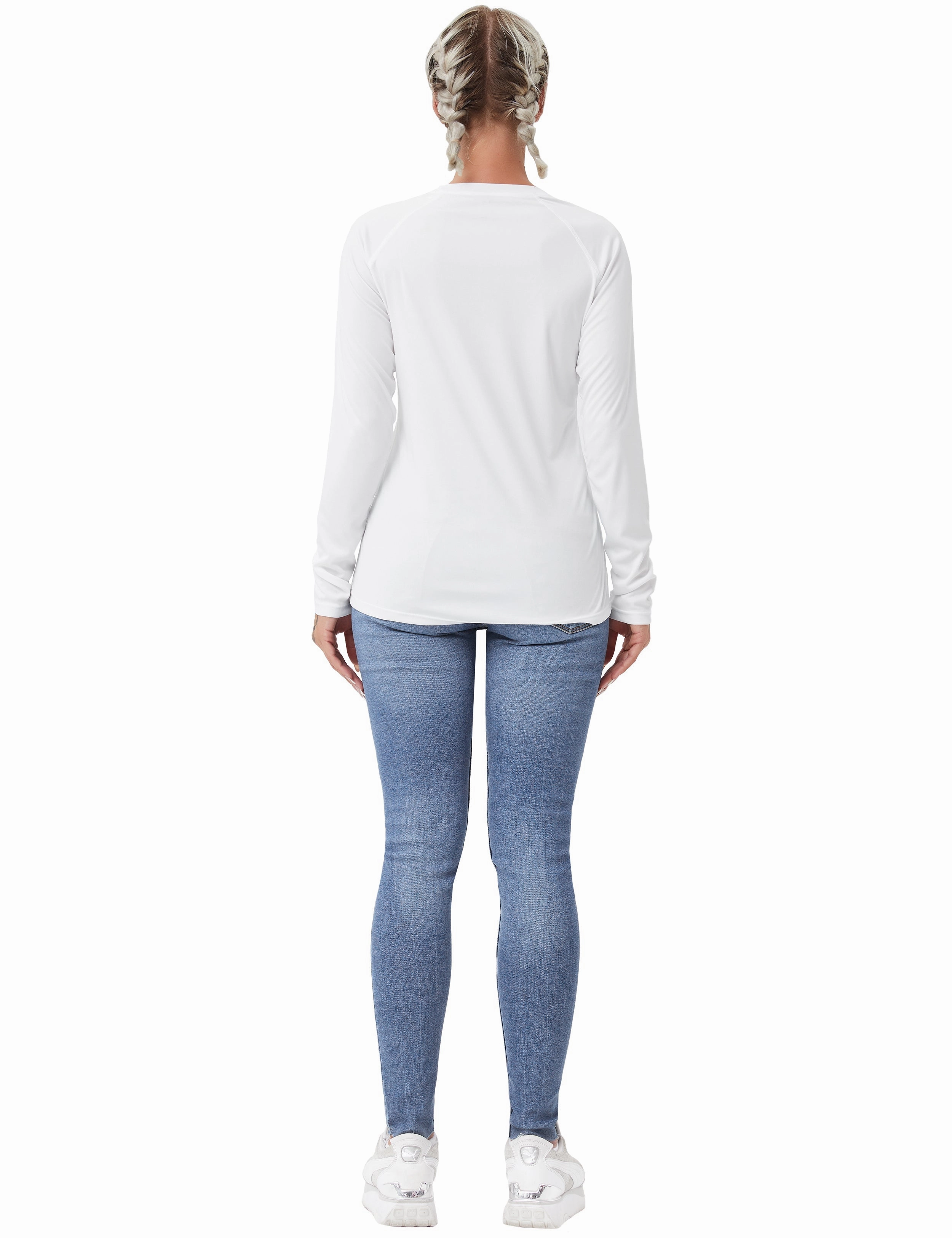 Long Sleeve Athletic Shirts white_Biking