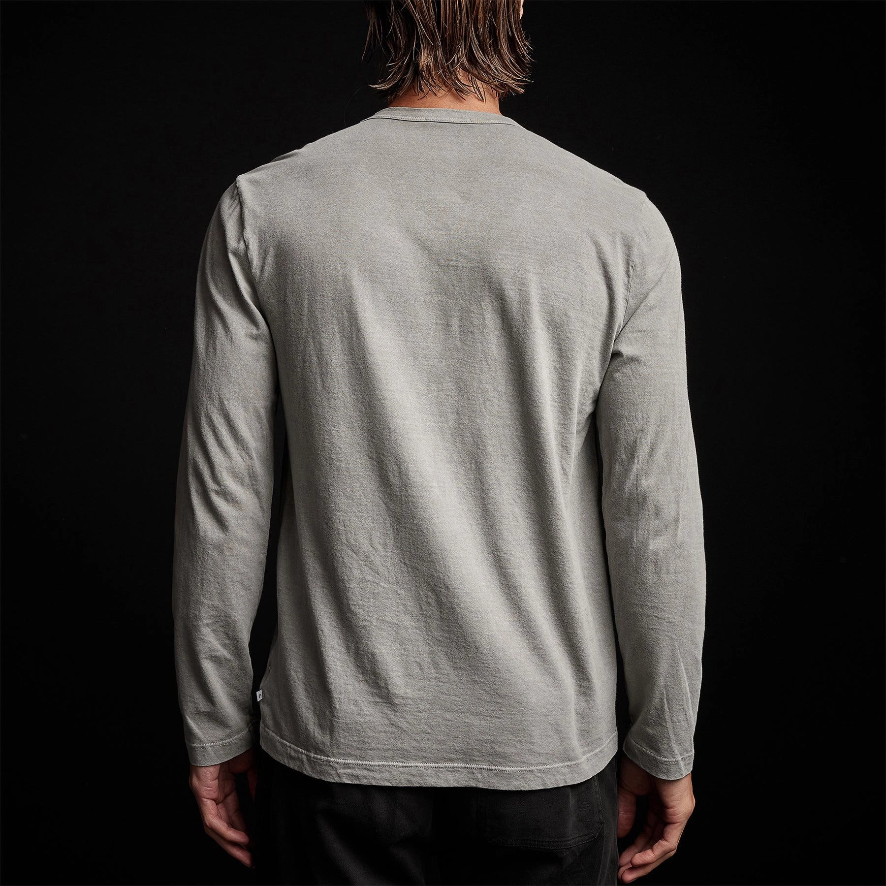 Long Sleeve Crew Neck - Concrete Pigment