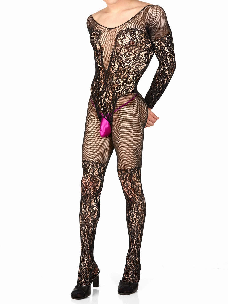Long Sleeve Lace Bodystocking