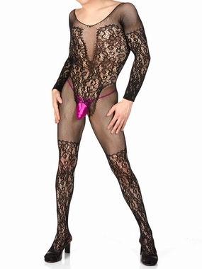 Long Sleeve Lace Bodystocking