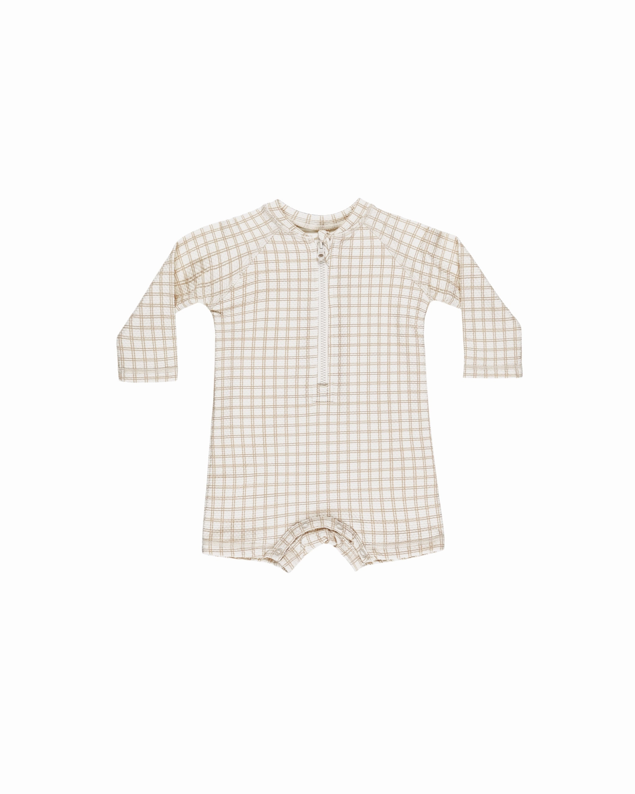 Long Sleeve One-Piece Rashguard - Oat Check
