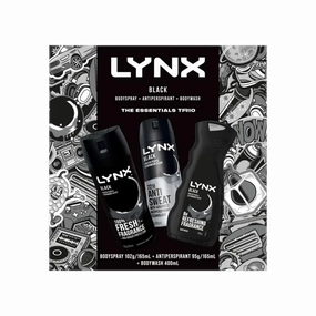 Lynx The Essentials Trio Black Gift Set