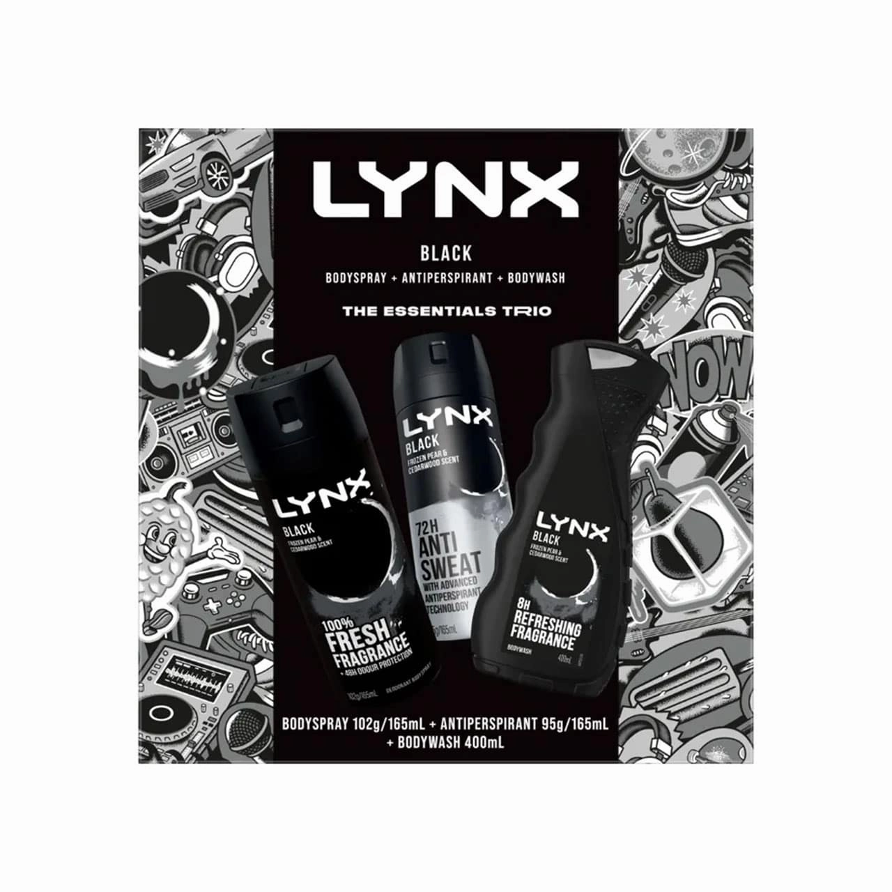 Lynx The Essentials Trio Black Gift Set