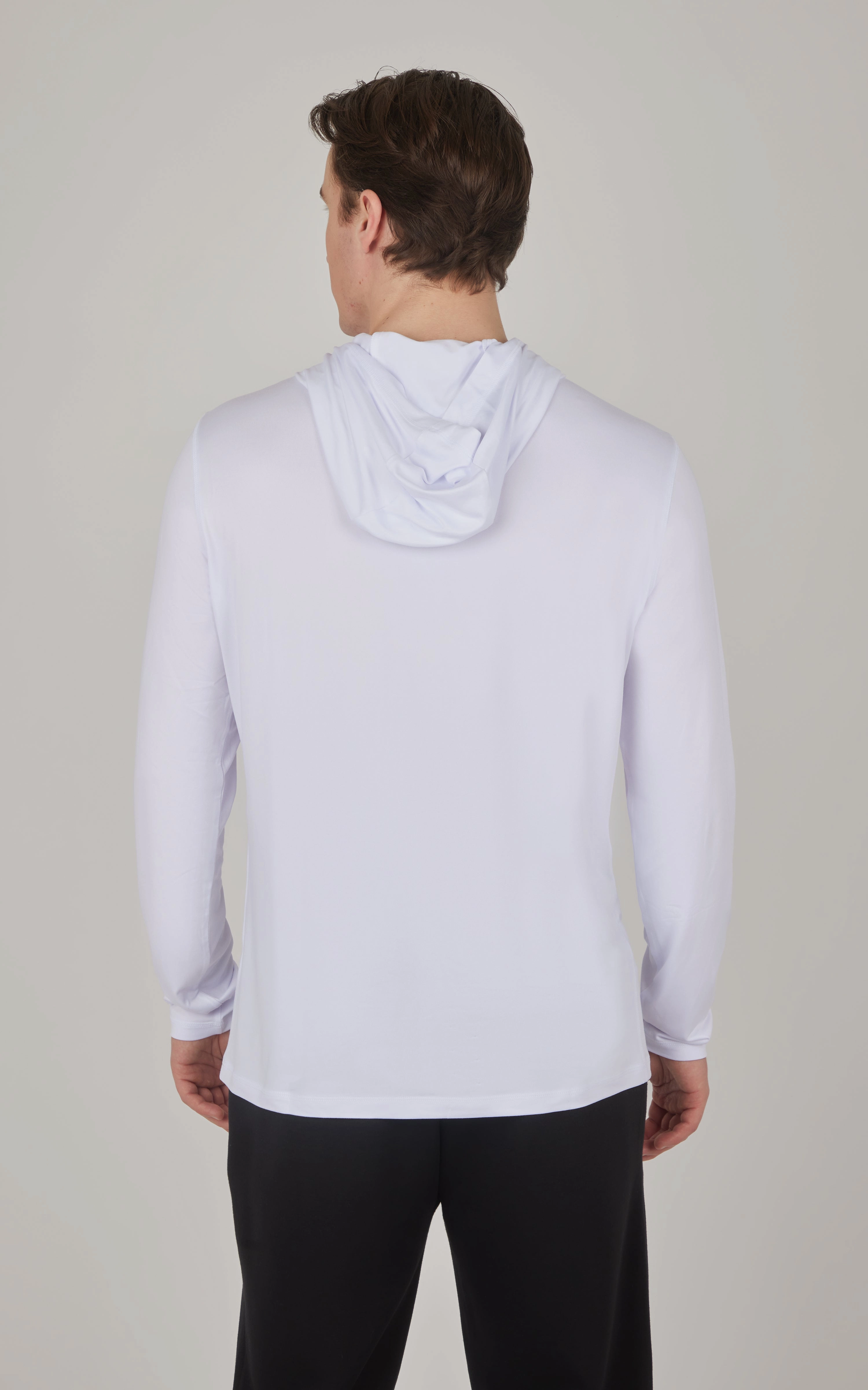 Men's Cationic Long Sleeve Hooded Shirt