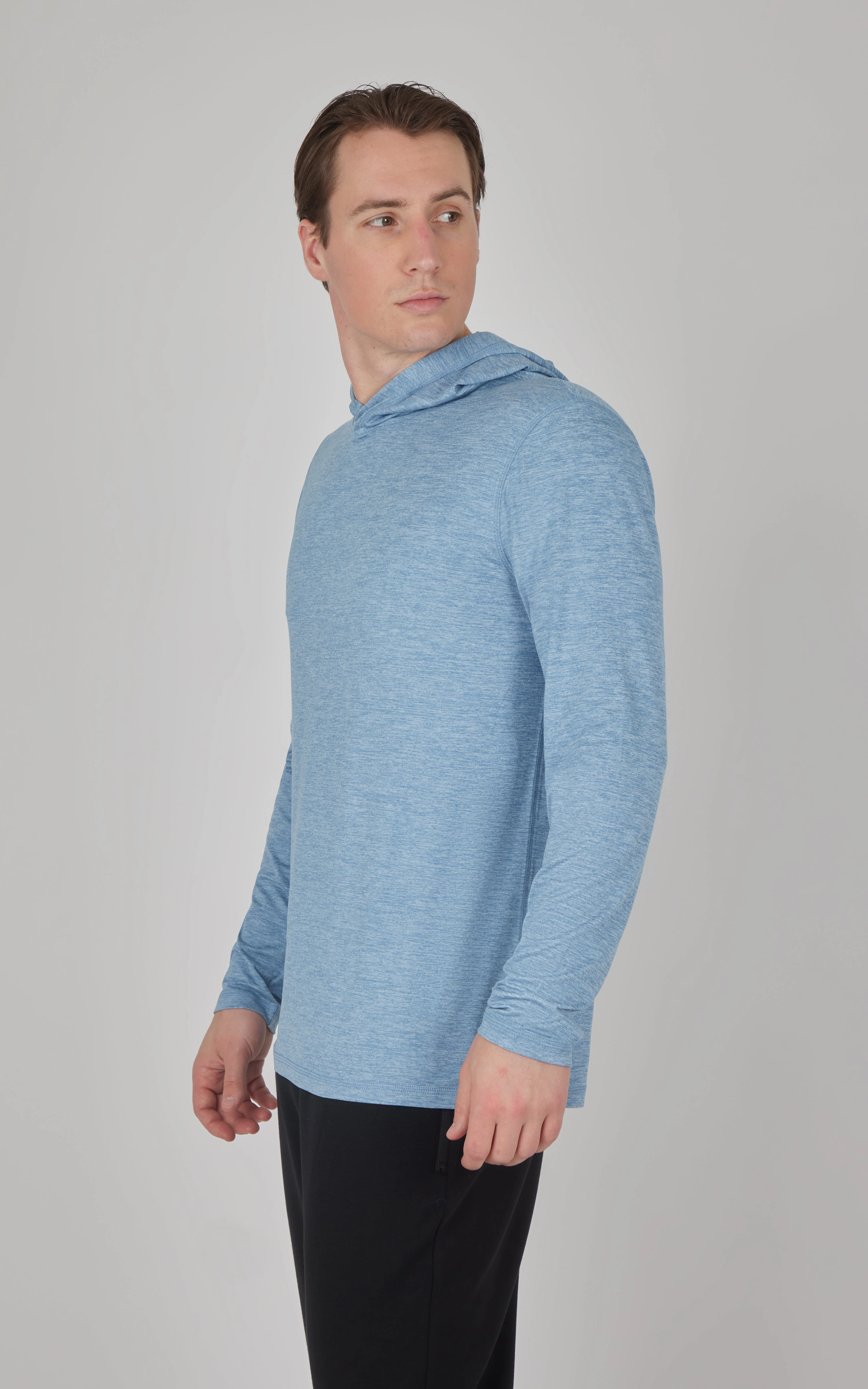 Men's Cationic Long Sleeve Hooded Shirt