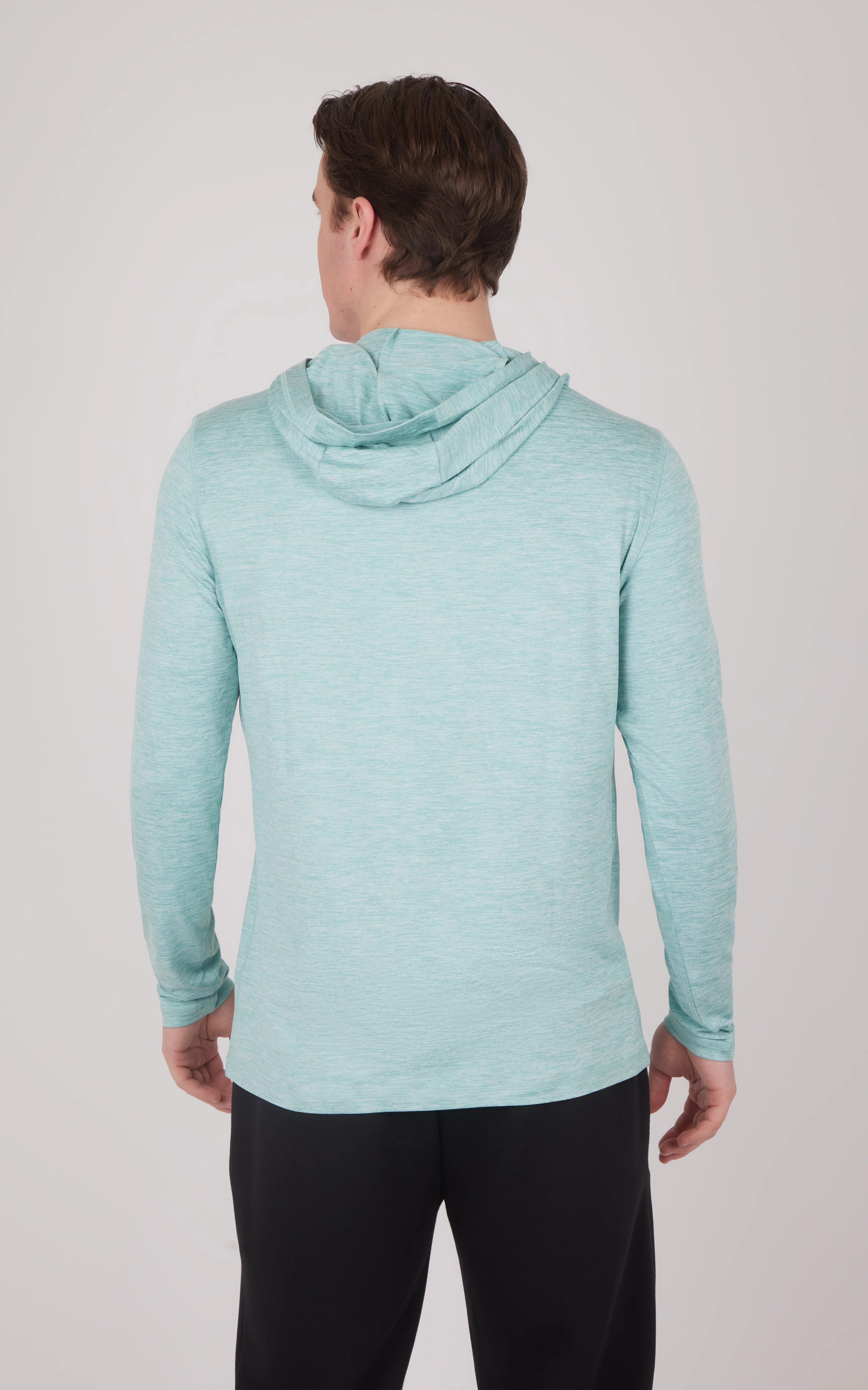 Men's Cationic Long Sleeve Hooded Shirt