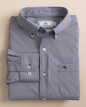 Micro Gingham Intercoastal Performance Sport Shirt