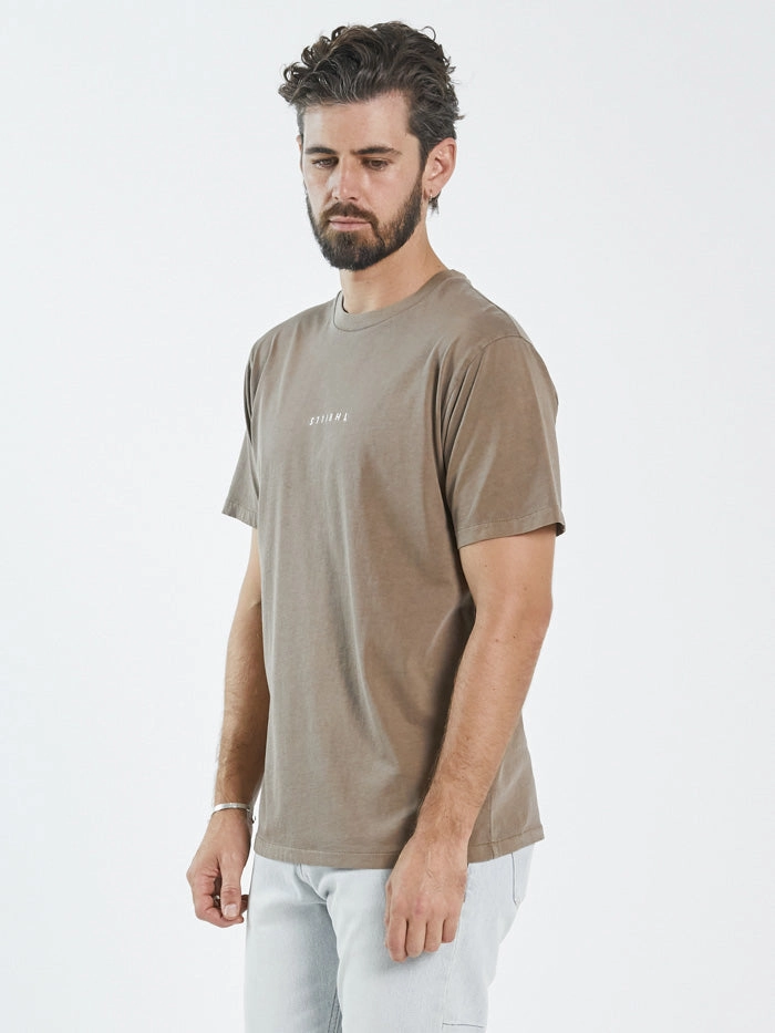 Minimal Thrills Merch Fit Tee  - Walnut