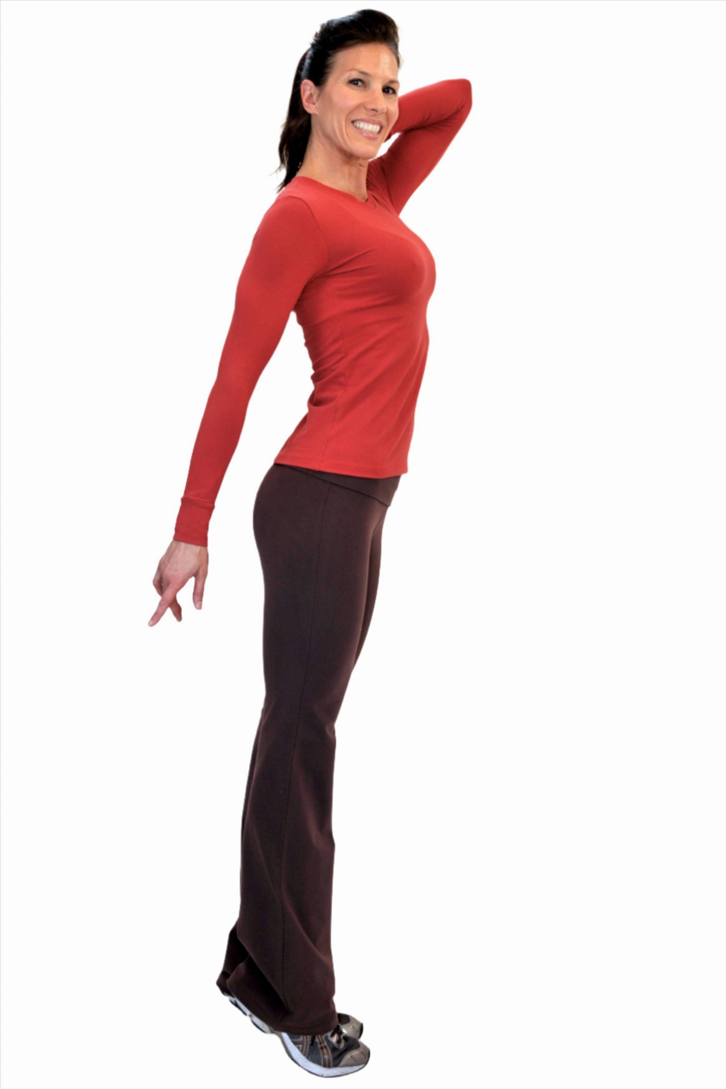 One Step Ahead Brushed Supplex Crew Neck Long Sleeve Top 2010
