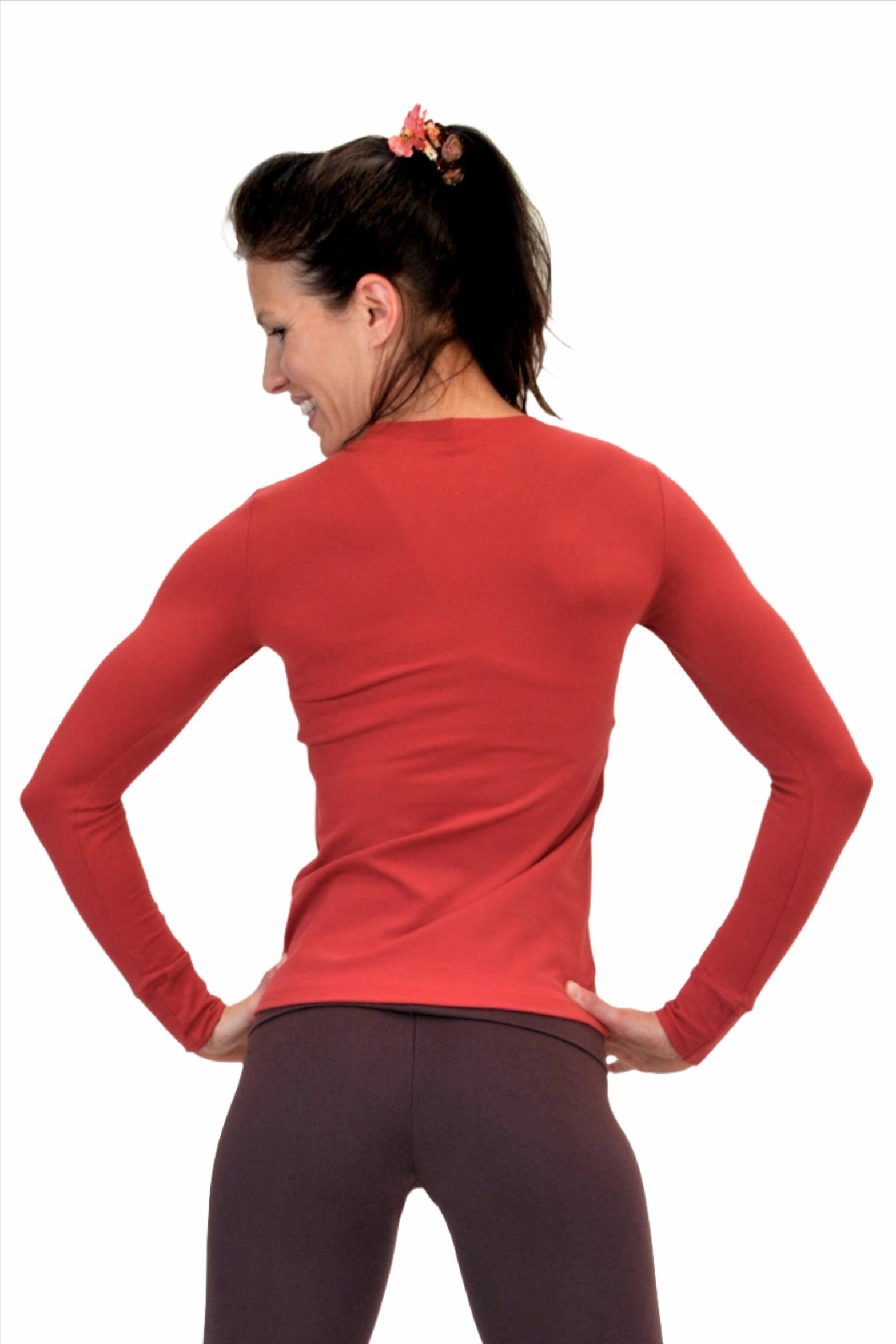 One Step Ahead Brushed Supplex Crew Neck Long Sleeve Top 2010