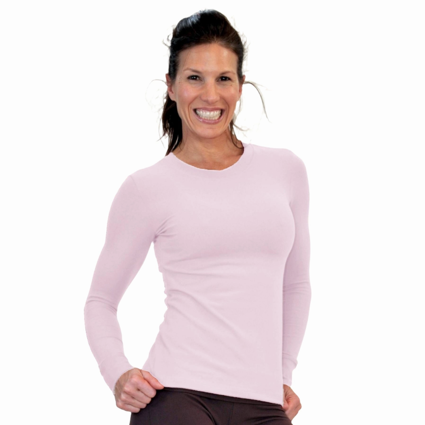 One Step Ahead Brushed Supplex Crew Neck Long Sleeve Top 2010