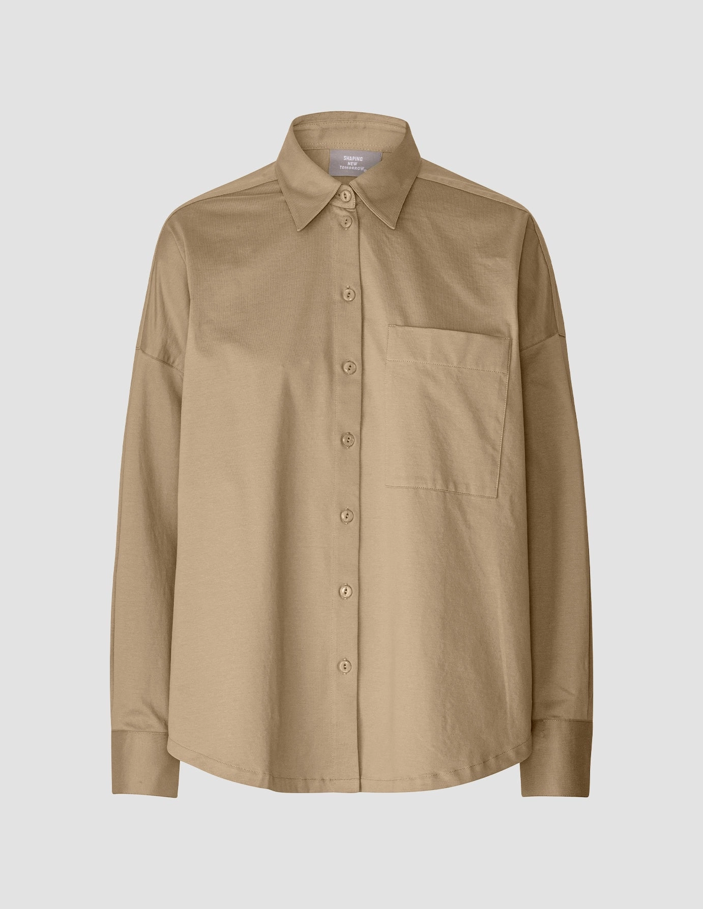 Oversized Long Sleeve Shirt Latte