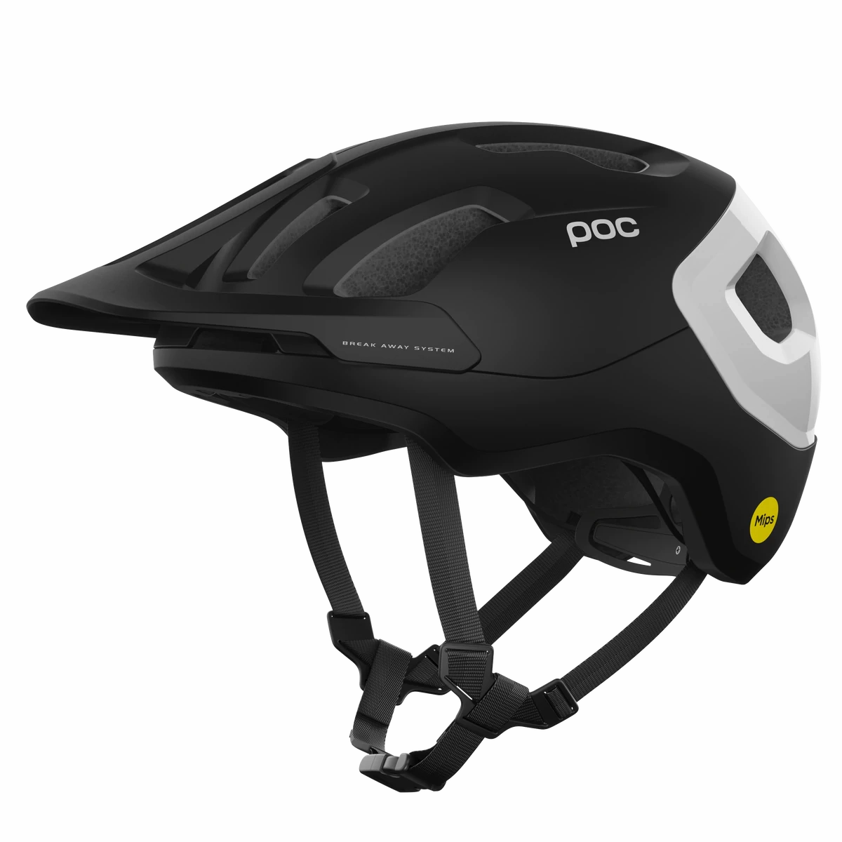 POC Axion Race MIPS MTB Helmet - Uranium Black Matt-Hydrogen White