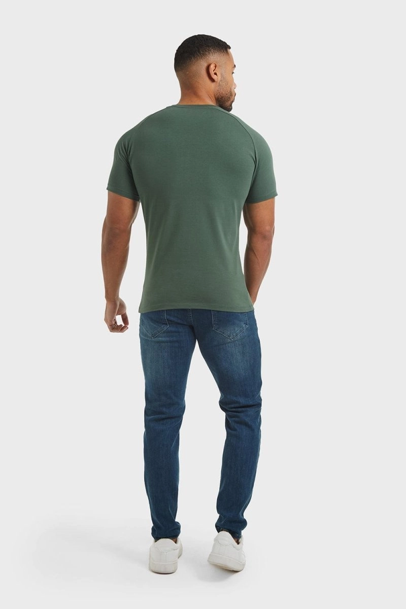 Premium Athletic Fit T-Shirt in Dark Khaki