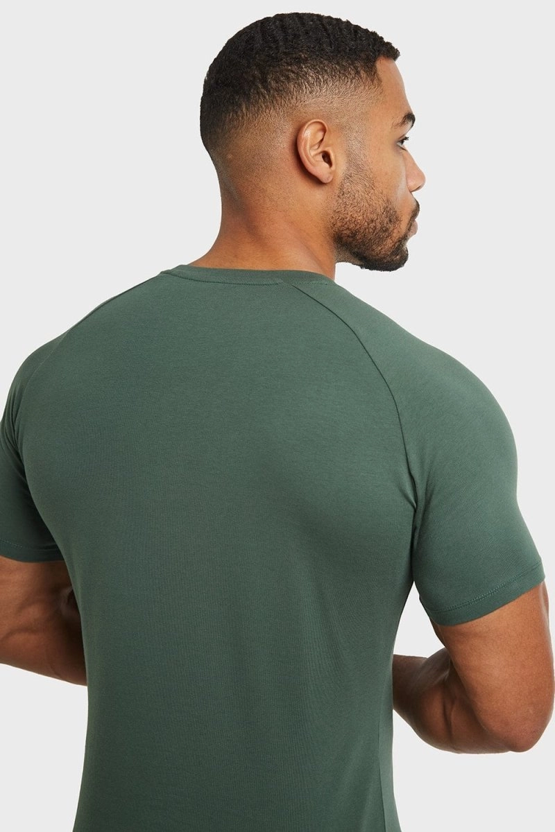 Premium Athletic Fit T-Shirt in Dark Khaki
