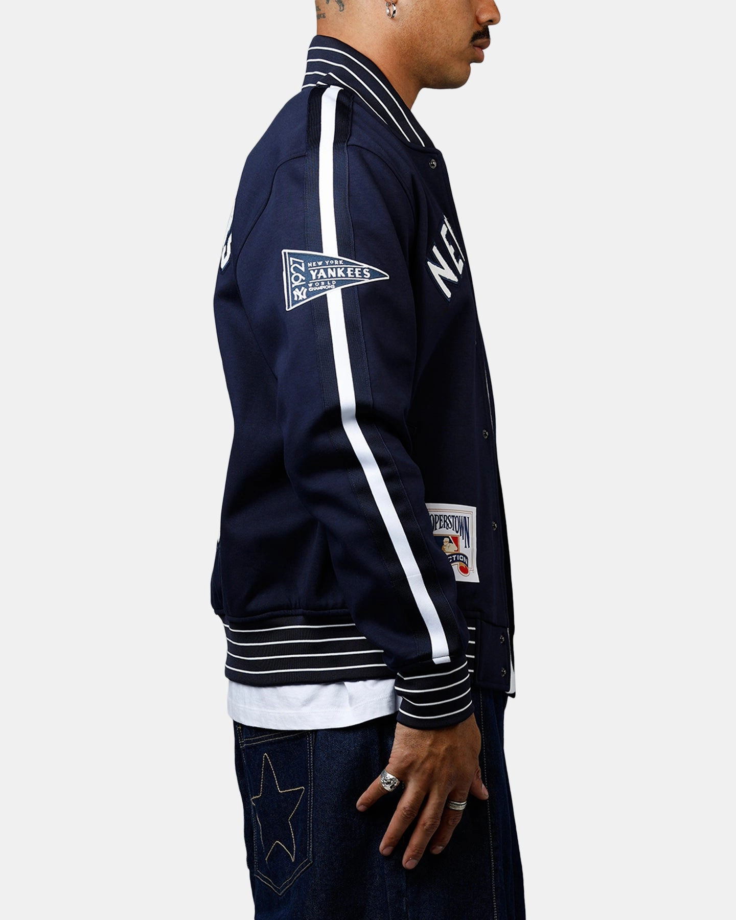 Pro Standard New York Yankees Double Knit Jacket Navy