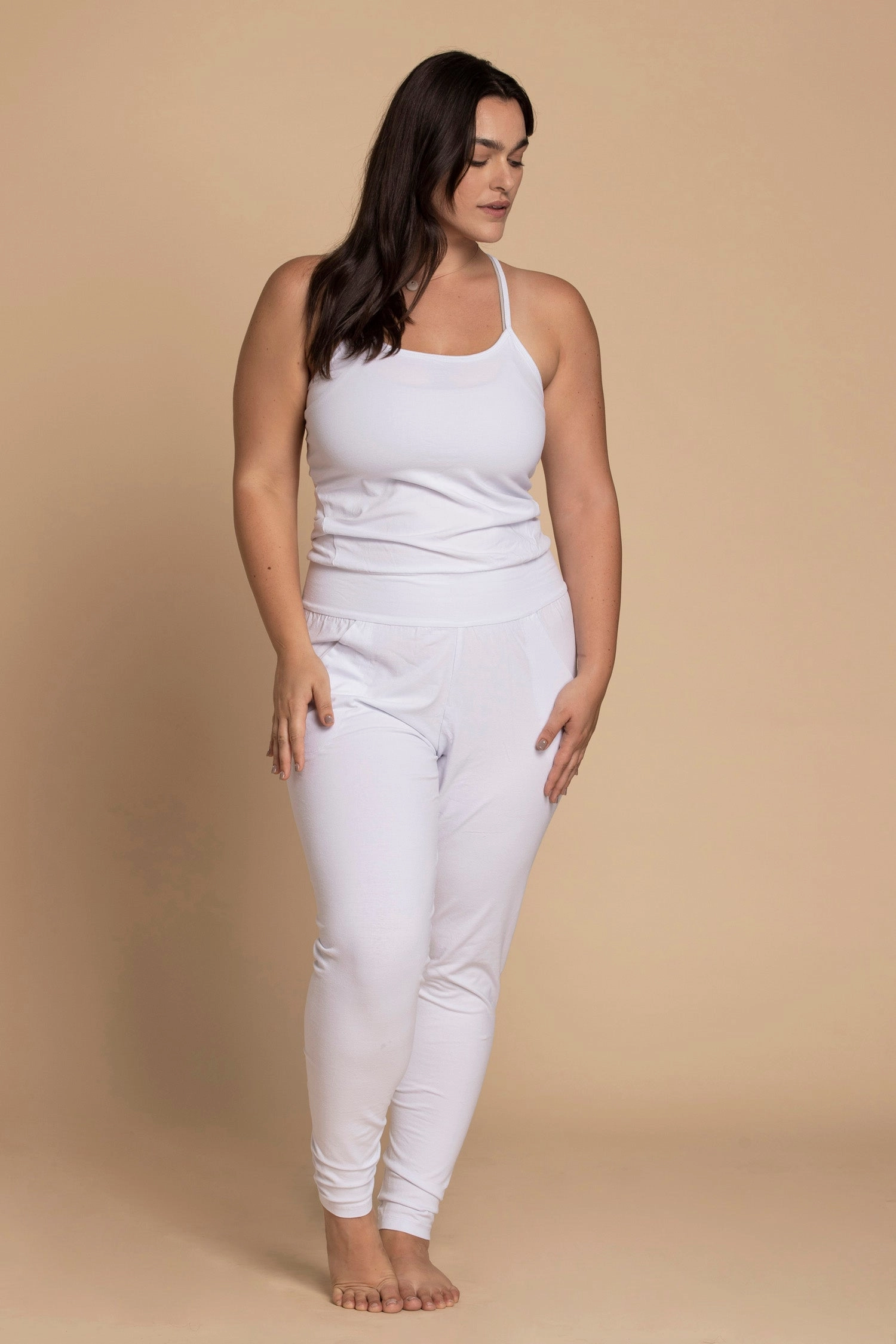 Pure White Long Yoga Jumpsuit