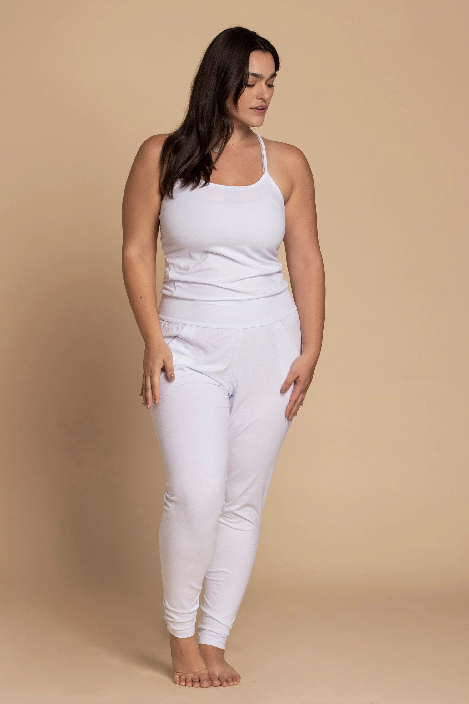 Pure White Long Yoga Jumpsuit