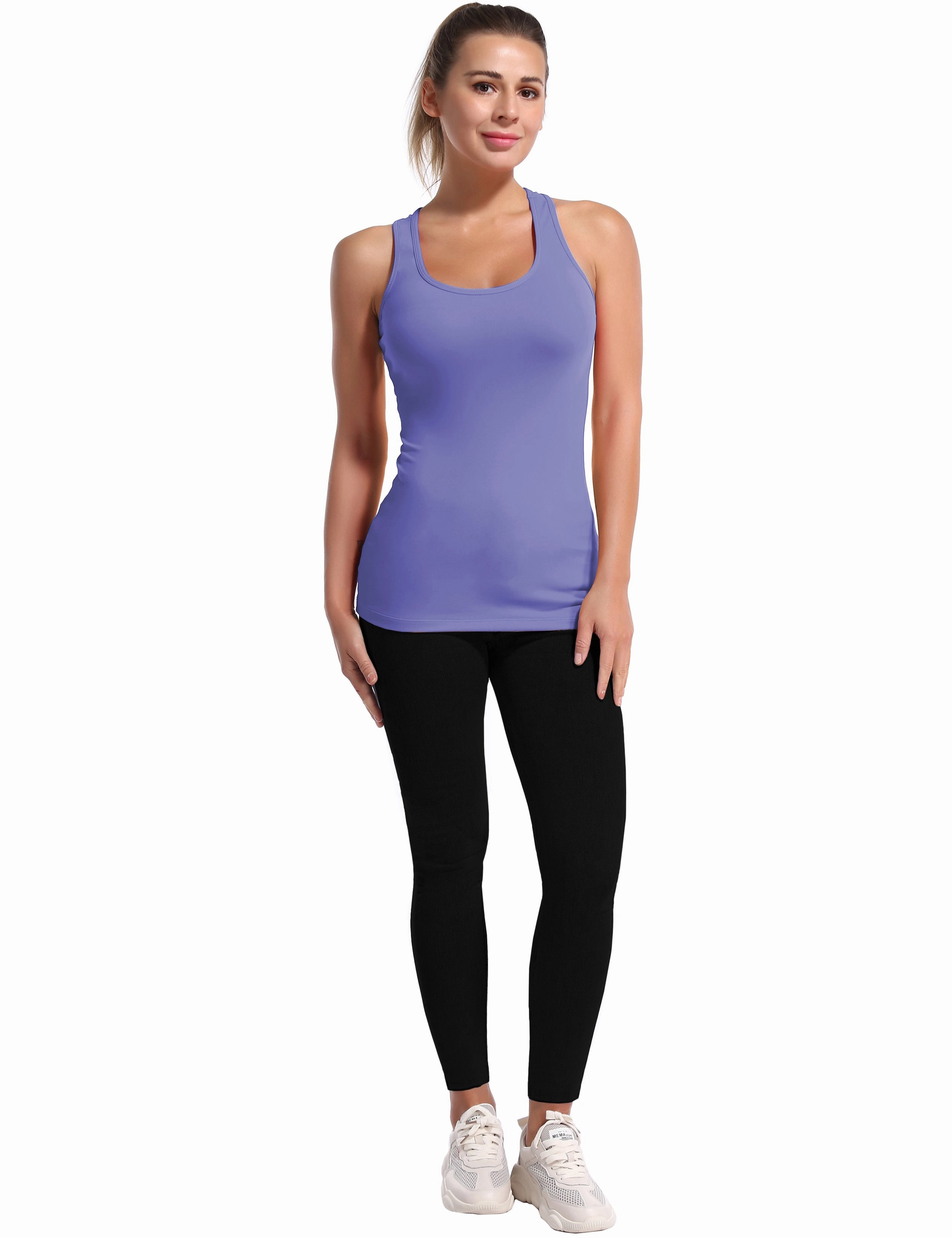 Racerback Athletic Tank Tops lavender_Golf