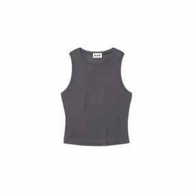RIB TANK DEEP GRAY