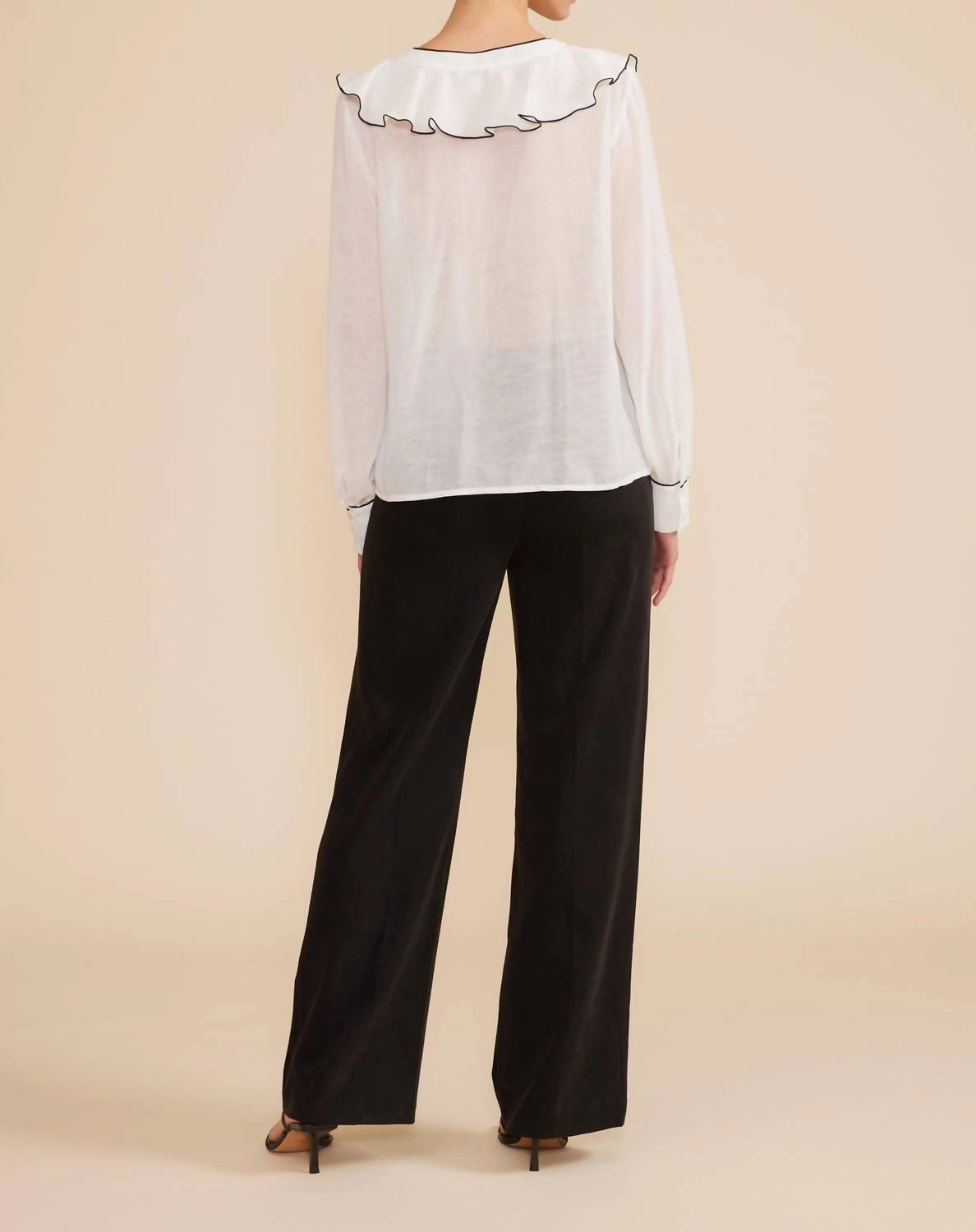 Rita Ruffle Top In White
