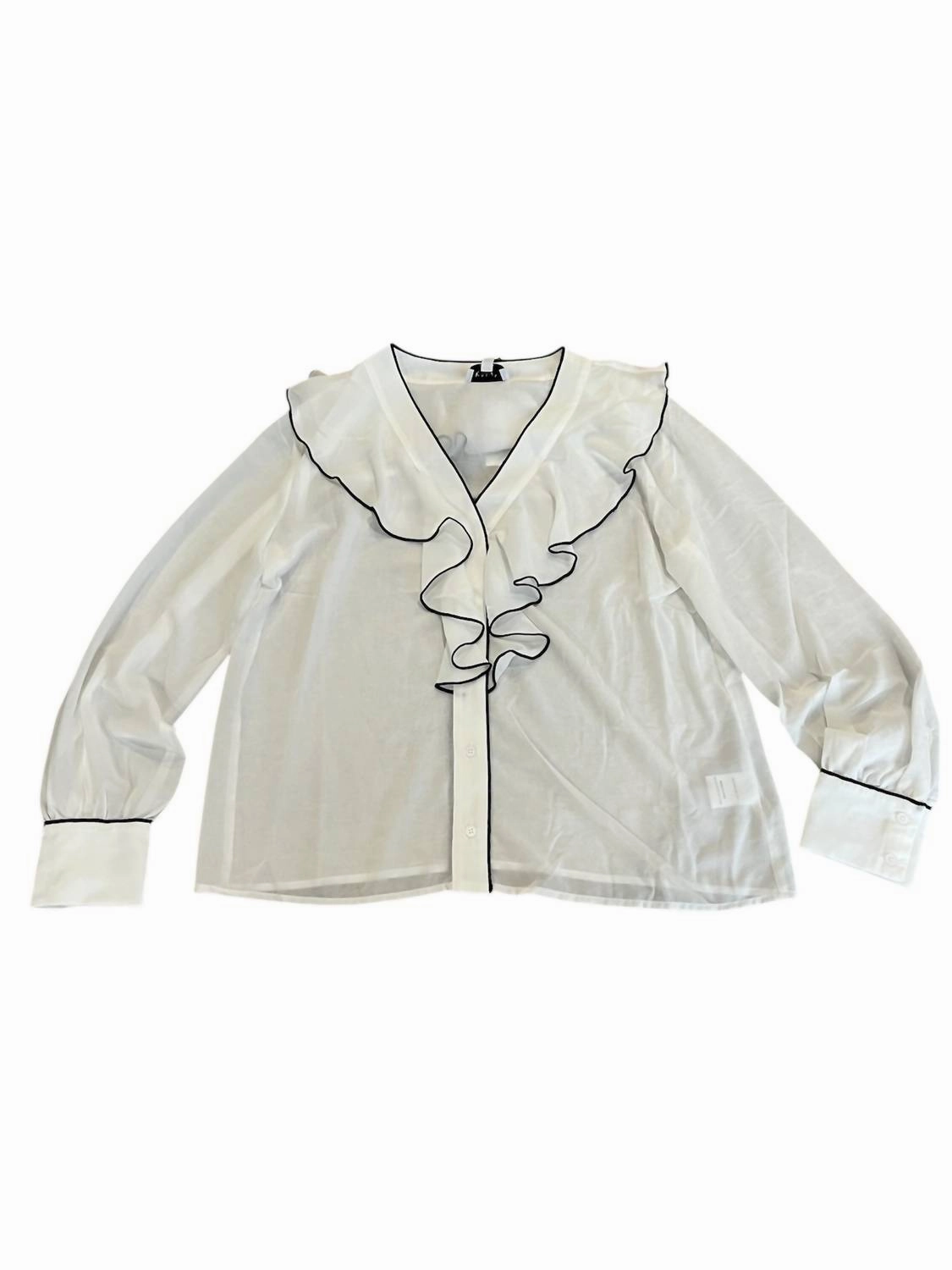 Rita Ruffle Top In White