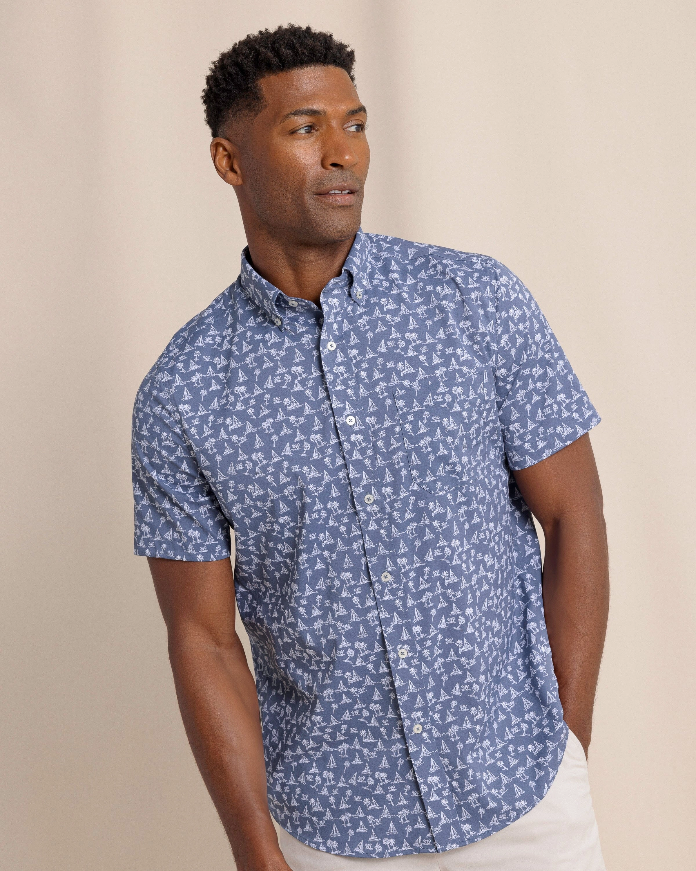 Sail Away brrr°® Intercoastal Short Sleeve Sport Shirt
