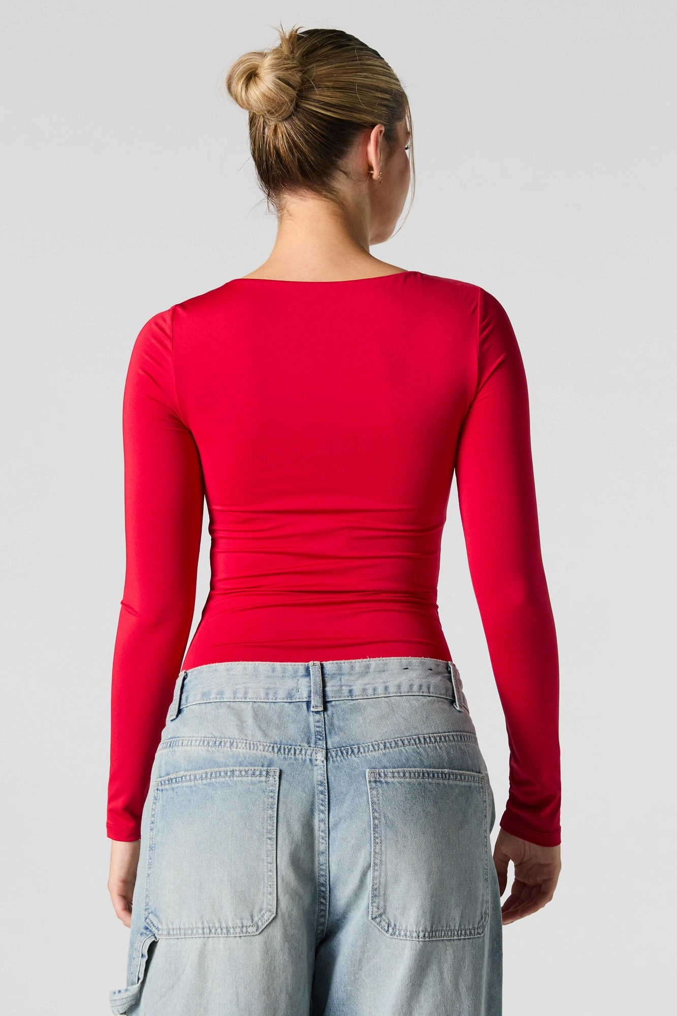 Scoop Neck Long Sleeve Bodysuit