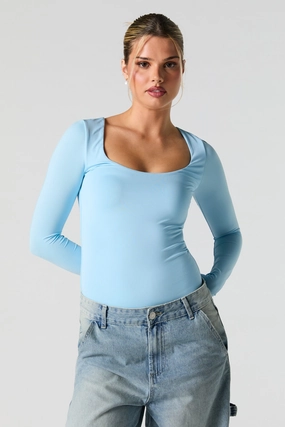 Scoop Neck Long Sleeve Bodysuit