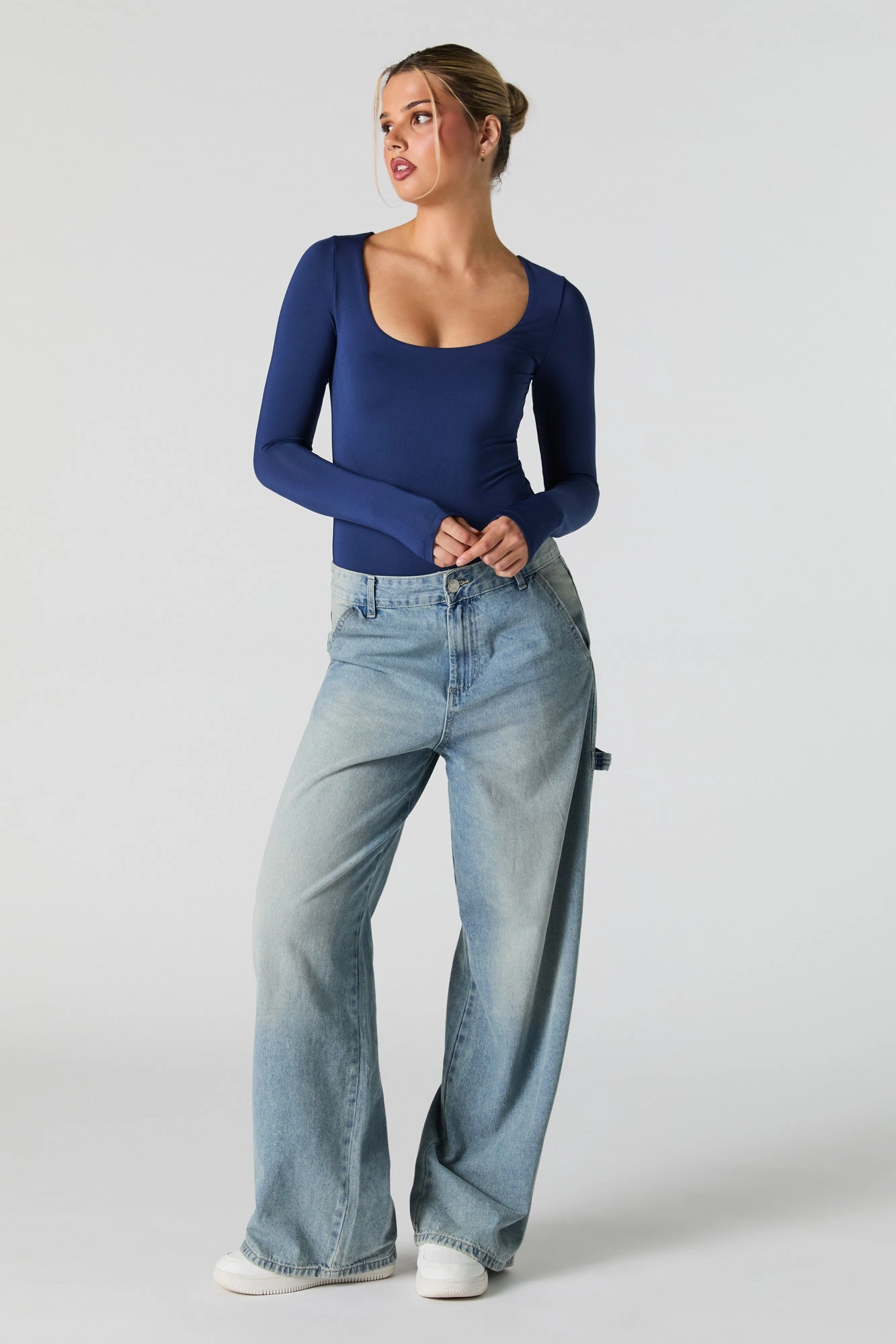 Scoop Neck Long Sleeve Bodysuit