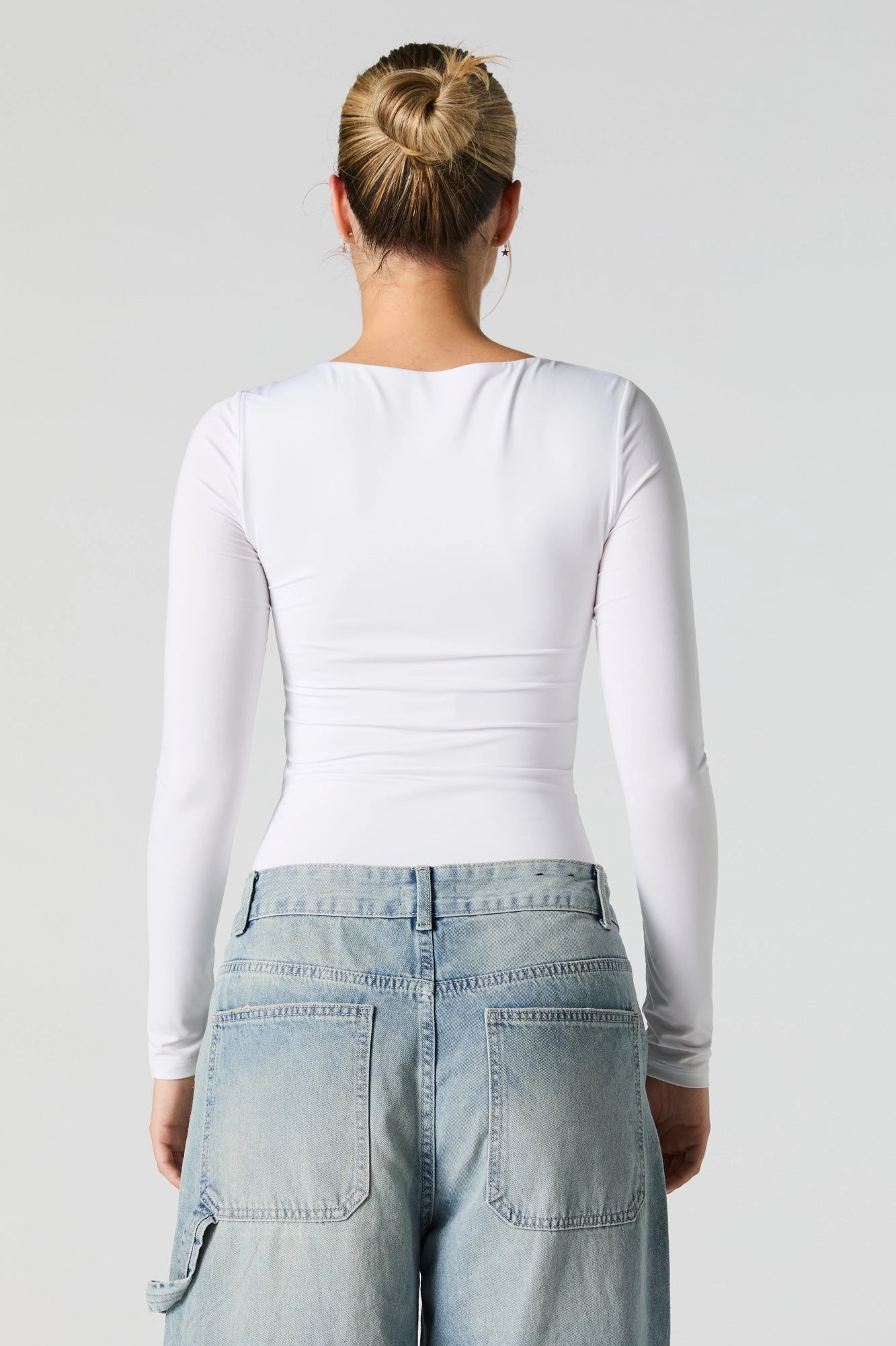 Scoop Neck Long Sleeve Bodysuit