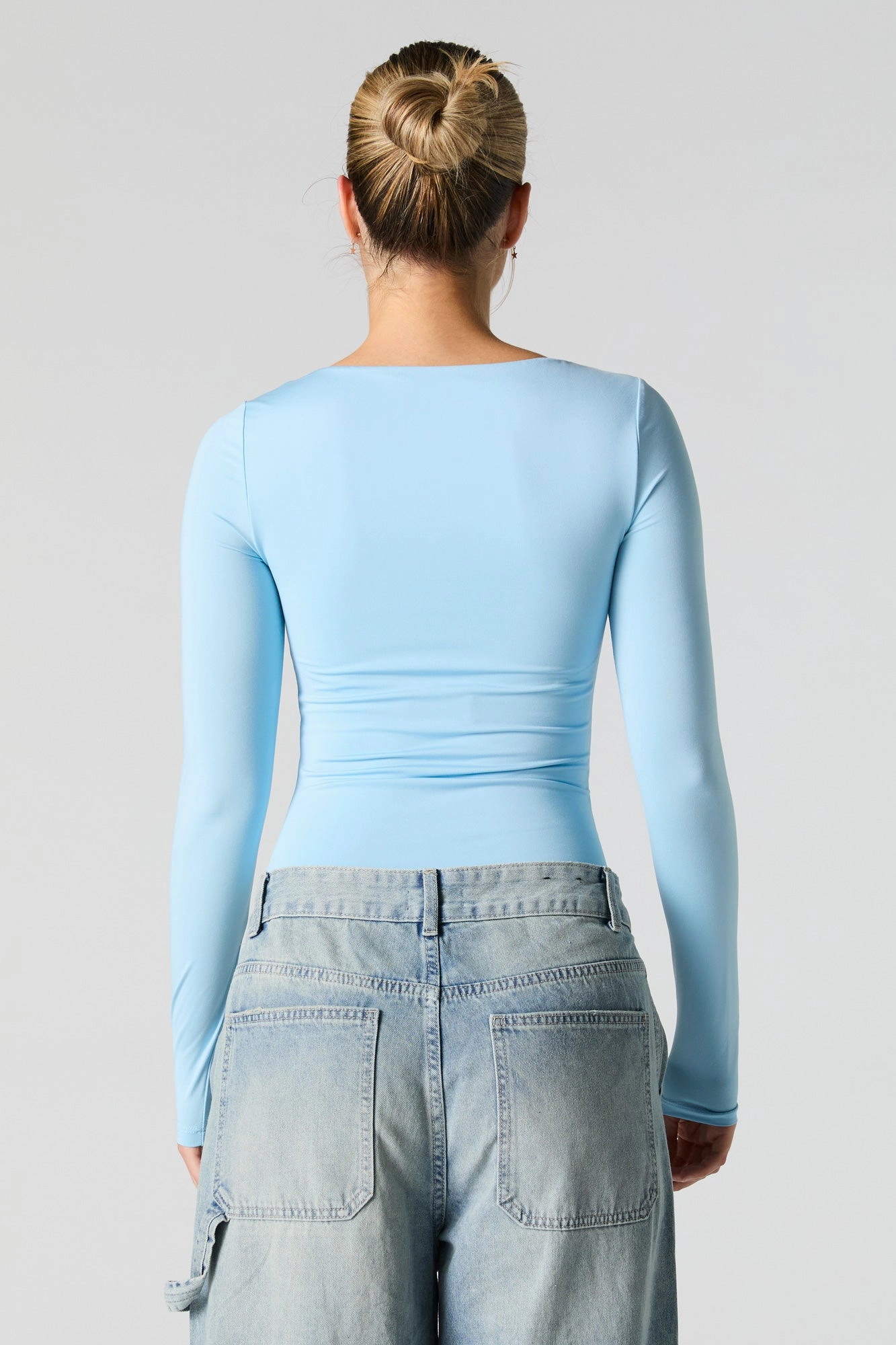 Scoop Neck Long Sleeve Bodysuit