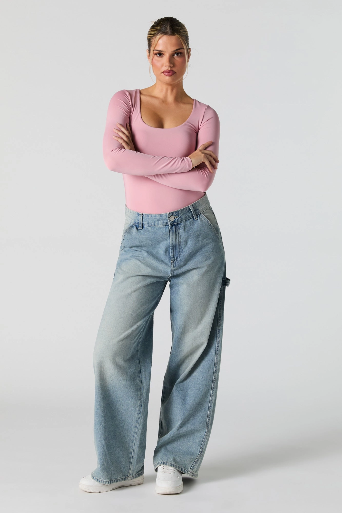 Scoop Neck Long Sleeve Bodysuit