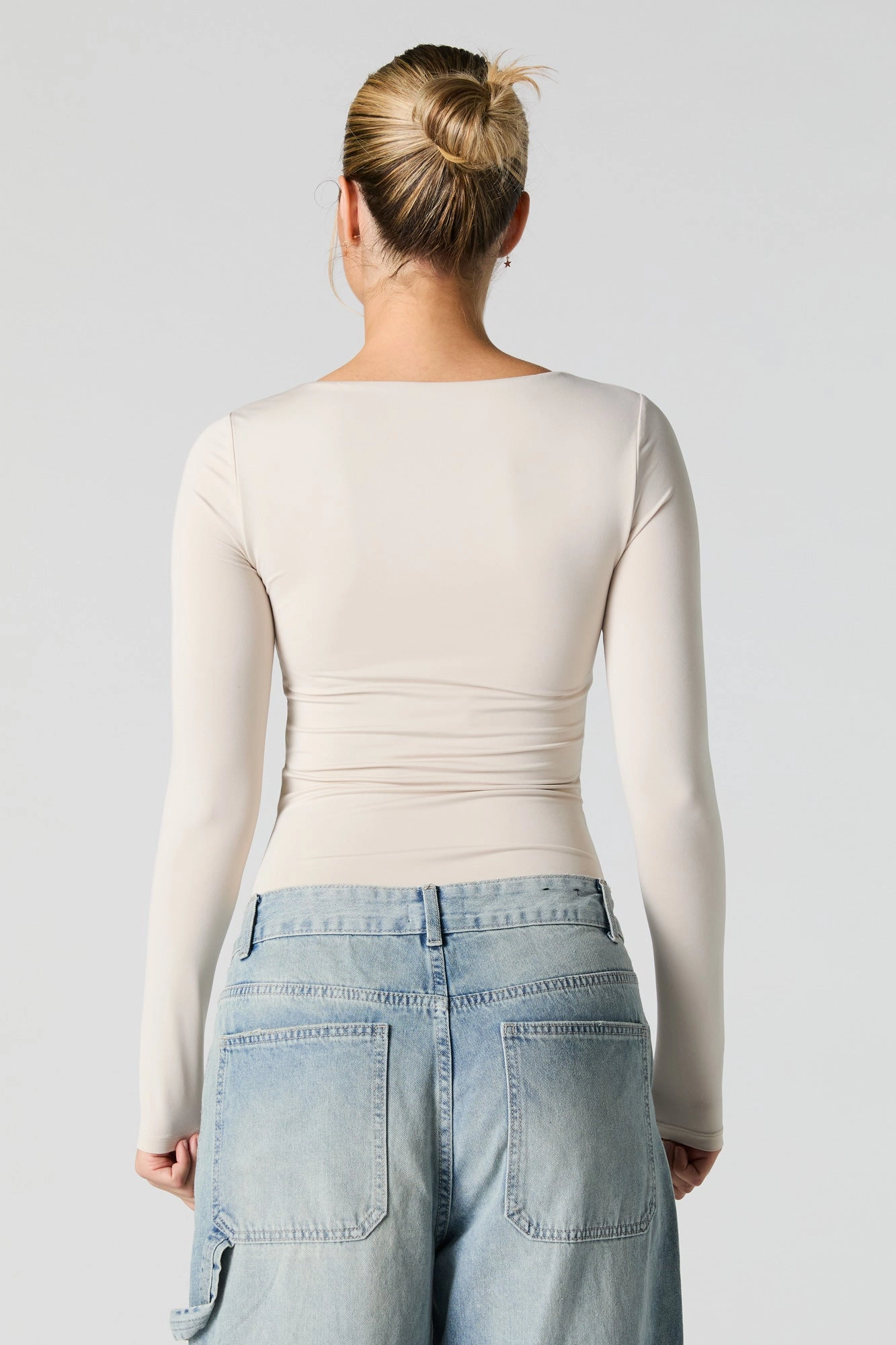Scoop Neck Long Sleeve Bodysuit