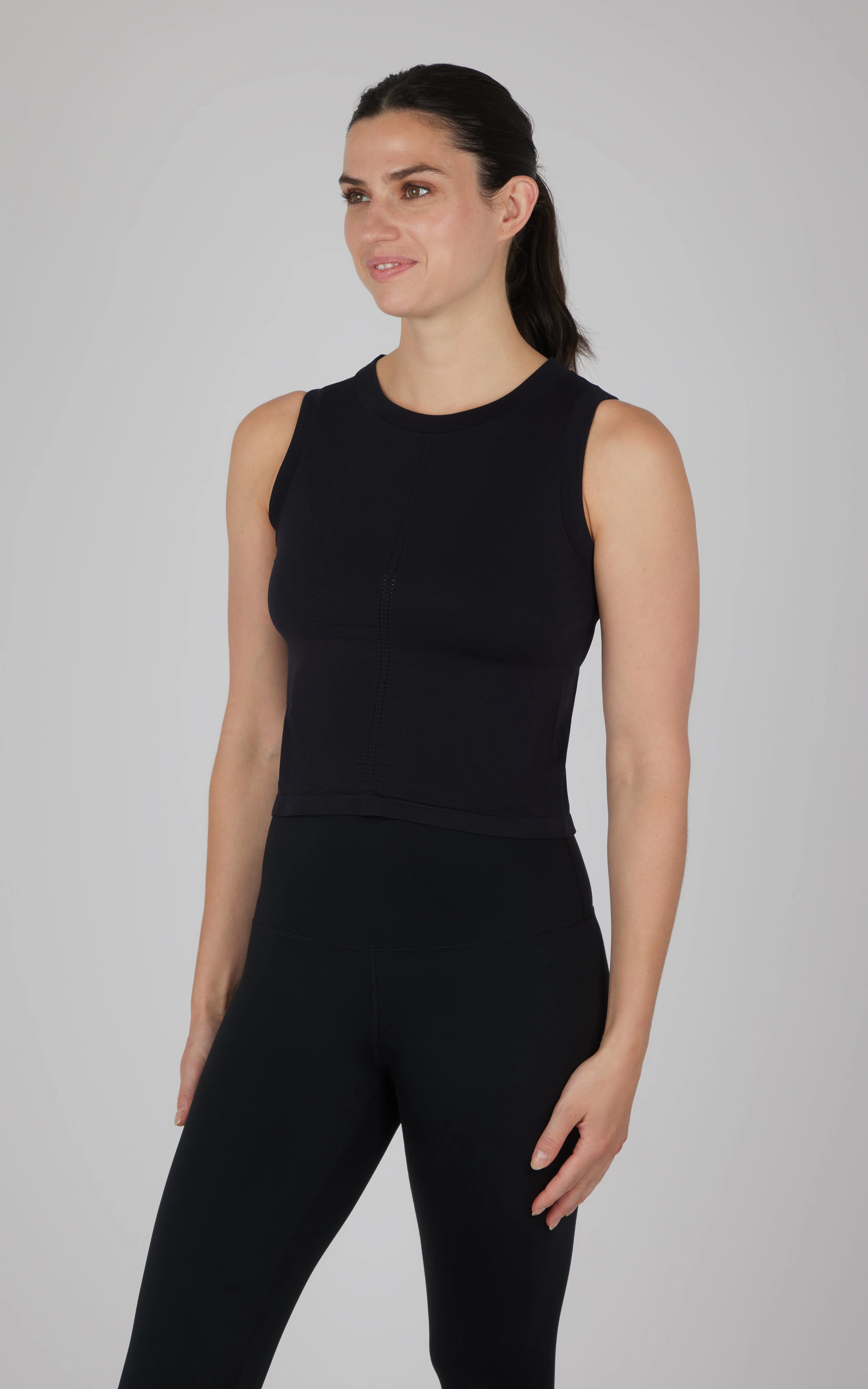 Seamless Slim Fit High Neck Tank