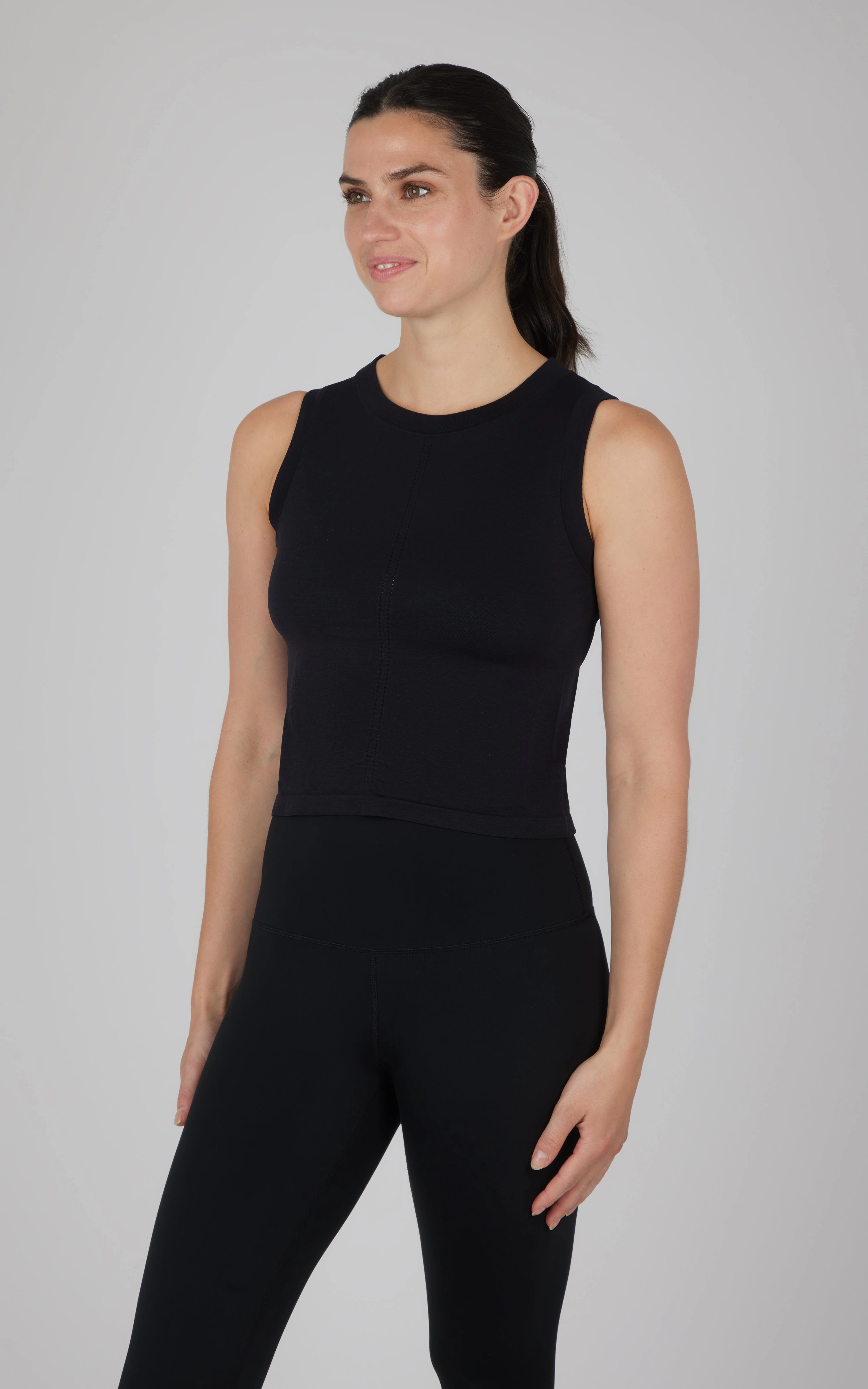 Seamless Slim Fit High Neck Tank