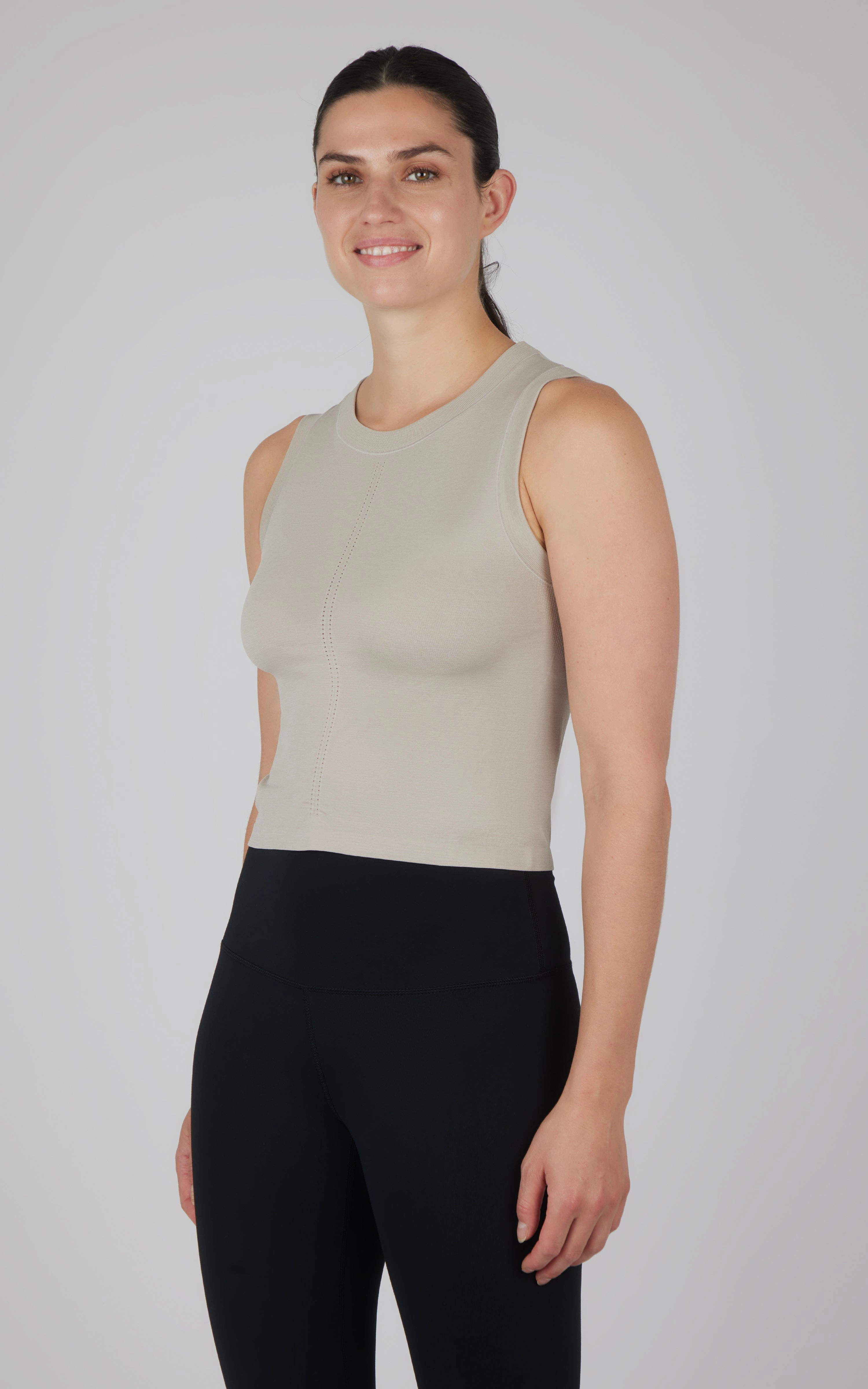 Seamless Slim Fit High Neck Tank