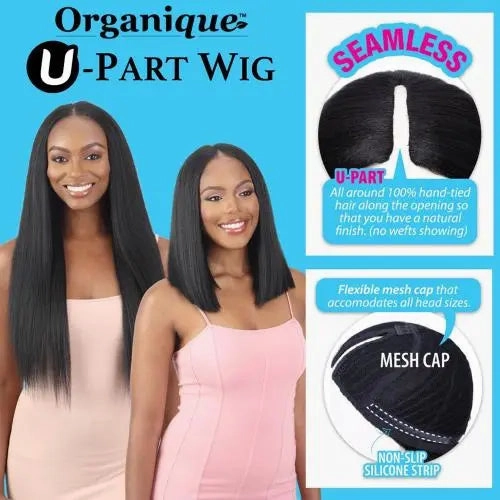Shake ' N Go Organique Synthetic Hair U-PART Wig - 28 Natural Yaky Straight